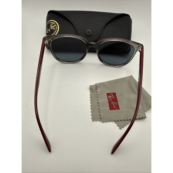 Ray-Ban RB4378 Lightweight Maroon Sunglasses Gray TintedLens 54-16-145 & RB Case main image 9